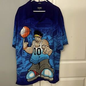 KAD basketball player button up shirt XL